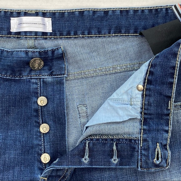 Premium Mood Denim Superior Jeans, Distressed, Button Fly, Slim, Made in Italy - Picture 8 of 16